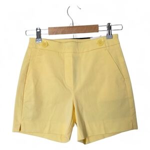 WHBM White House Black Market Yellow True Stretch Shorts Womens Size 00 Short NW